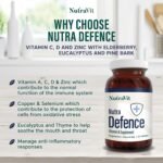 NUTRADEFENCE - Immune System Vitamins | Immune System Booster - 30 Tablets - Immune Support for Cold and Flu - Contains Elderberry, Eucalyptus, Vitamin D, Vitamin C & Zinc - by NutraVit - Image 4