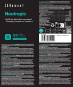 Nootropic, with Ginkgo biloba, Bacopa monnieri, L-Theanin, L-Tyrosine and Vitamins B, 120 Vegan Capsules | Memory, Concentration, Clear Thinking | Vegan, Additive Free, Allergen Free | Zenement - Image 5