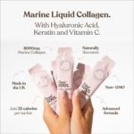 Marine Liquid Collagen 8000mg with Hyaluronic Acid, Keratin, & Vitamin C | 14 x 8000mg Hydrolysed Collagen Peptides Sachets | High Absorption Collagen Liquid Supplement by Free Soul - Image 3