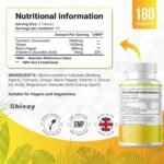 Turmeric Tablets 2600mg with Black Pepper & Ginger Boosted with Vitamin C | 180 High Strength Curcumin Supplements - 3 Month Supply Vegan Active Curcumin Made in The UK by Shivay Herbals - Image 8