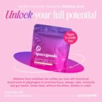 Spacegoods Rainbow Dust 6 Pack 240g | 180 Days Supply | Flavoured Mushroom Coffee | 80mg of Natural Caffeine | Lions Mane, Chaga, Ashwagandha & Vitamin B5 | Focus, Energy & Calm | Vanilla & Cinnamon - Image 3