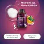 Potassium Supplement with Vitamin C 1460mg | 3 Months Supply | 180 Tablets | Electrolytes Tablets | Bioavailable Potassium Citrate Form | Non-GMO, Gluten-Free & Vegan-Friendly | Made in The UK - Image 3