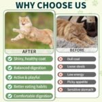 Cat Probiotics Tasty Chews –500 Chews Crunchy & Creamy Texture, Fish Oil Omega-3 Skin & Coat Health Digestive & Gut Support, Constipation Supports, Healthy Stool, Chicken Krill Flavor - Image 6