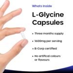 L-Glycine Capsules - 180 High Strength Vegan Amino Acid Suppelements - 1600mg Per Serving Providing A 3 Month Supply - Glycine Supplement Made in The UK by New Leaf - Image 3