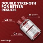 Magnesium Citrate Gummies - High Absorption Magnesium Supplement - Supports Digestion, Relaxation, Muscle Function & Sleep - Raspberry Flavour - 600mg Per Serving - Non-GMO, Gluten-Free - 60 Gummies - Image 4