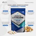 Fermented L-Tyrosine 500mg with BioPerine® | 120 Capsules | Essential Amino Acid Support | 4 Month Supply | Supports Dopamine, Focus & Mental Clarity | Vegan, Non-GMO & UK Made | by NutriVolv - Image 3