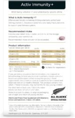 Healthspan Elite Activ Immunity | 40 Effervescent Tablets | All Blacks Official Partner | Immune Health | Vitamins C, B & D3 | Iron & Zinc | Informed Sport Accredited | Berry Flavour | Vegetarian - Image 6