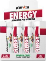 Per4m Energy Pre-Workout RTD Shots | 350mg Caffeine, 3.2g Beta-Alanine & 2g Glycerol | Vitamin B3 & B12 | Sugar Free Energy & Focus | 12 x 100ml (Rainbow Candy) - Image 4