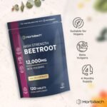 Beetroot Tablets 12,000mg | 120 Tablets | High Strength 25:1 Beetroot Extract | Suitable for Vegans and Vegetarians | by Horbaach - Image 4