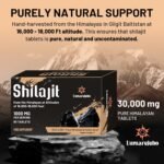 Shilajit Tablets 30,000 mg, 100% Pure High Strength Himalayan Shilajit Tablets, Rich in 60% Fulvic Acid and 85+ Trace Minerals, Energy and Immune Support, 60 Count (Pack of 2) - Image 3