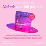 Spacegoods Rainbow Dust 6 Pack 240g | 180 Days Supply | Flavoured Mushroom Coffee | 120mg of Natural Caffeine | Lions Mane, Chaga Ashwagandha & Vitamin B5| Sharper Focus, Energy & Calm | Coffee - Image 3