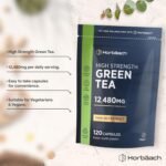 Green Tea Capsules 12,480mg | Providing High Strength Polyphenols | 30:1 Leaf Extract | 120 Powder Capsules | Vegan | Horbaach - Image 3
