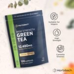 Green Tea Capsules 12,480mg | Providing High Strength Polyphenols | 30:1 Leaf Extract | 120 Powder Capsules | Vegan | Horbaach - Image 5