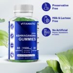 2 Pack Vitamatic Ashwagandha Gummies 1500mg per Serving - 60 Vegan Gummies - 3% Withanolides - Promotes Stress Relief Naturally, Relaxation, Calmness & Immune Health (Total 120 Gummies) - Image 5