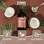 SUNNA SUPPLEMENTS MCT Oil 500ml – 100% Pure Coconut-Derived C8 & C10 – Supports Keto & Paleo – Supports Energy & Focus – Easy to Digest – Gut-Friendly – No Palm Oil – Vegan Friendly - Image 4