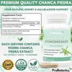 Chanca Piedra Stone Breaker Capsules | Kidney, Liver & Gallbladder Support – Dissolve, Flush & Cleanse | 900mg Per Serving (10:1 Extract Equiv. to 9000mg) Kidney Cleanse Supplement - 60 Capsules - Image 3