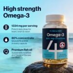 4 HIM & HER Omega-3 Fish Oil Capsules - 80% Concentrate Omega-3 Capsules High Strength - 668mg EPA & 500mg DHA + 83.4mg DPA Per Serving - 120 Softgels - 2 Months Supply - Image 3