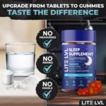 LITE LVL - 60 x Sleep Gummies for Adults - Berry Bliss Flavoured Sleeping Gummies - Sleep Vitamins - Image 4