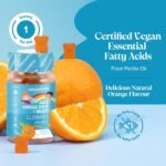 Kids Omega 3 Gummies - 50mg ALA Including Omega 3 6 9 Complex with Added Vitamin E & D - Kids Friendly Capsules Alternative - Plant Based Alternative to Omega 3 Fish Oil - 1 Month Supply – Novomins - Image 3