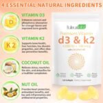 Vitamin D3&K2(MK7) Supplement Softgel, 4000 IU VIT + 100 MCG with Coconut Oil, 120 Easy-Swallow Vitamin D3 K2 Tablets, Gluten Free, High Strength Vegetarian Vitamin Supplements - Image 5