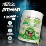 EHPlabs x Ghostbusters OxyGreens Super Greens Powder - Spirulina & Chlorella Superfood & Greens Supplements with Prebiotic Fibre, Antioxidants & Immunity Support, 30 Serves (Slimer Lime) - Image 3