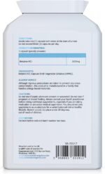 Betaine HCl 500mg per Capsule - 120 Vegan Capsules | High Strength Betaine Hydrochloride | No fillers, No Binders & No Flow Agents | Non-GMO, Gluten Free & SOYA Free | Made in The UK - Image 3