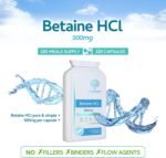 Betaine HCl 500mg per Capsule - 120 Vegan Capsules | High Strength Betaine Hydrochloride | No fillers, No Binders & No Flow Agents | Non-GMO, Gluten Free & SOYA Free | Made in The UK - Image 4