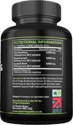 Sea Moss Complex 14,000mg Extract Including Bladderwrack & Burdock Root - 120 High Strength Capsules Providing 120 Day Supply - North Atlantic Irish Sea Moss Supplement - Vegan & UK Made - Image 3