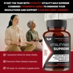 Vitality Max Supreme - Premium Vitality Health Supplement with Fenugreek, Panax Ginseng, Ashwagandha, Maca, Tribulus Terrestris, Himalayan Shilajit - 120 Vegan Supplements Capsules - Image 3
