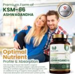 Organic High Concentration Full Spectrum KSM-66 ASHWAGANDHA with 5% Withanolides and Black Pepper, Made in Britain by Royal Oak Health, 60 Capsules - Image 5