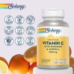 Solaray Vitamin C 1000mg Time Release – 100 Premium Vegan Capsules | 3+ Month Supply with Acerola & Rosehip | High Strength, Gentle Absorption for Immune Defence, Energy & Collagen Support - Image 6