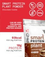 Phd Smart Plant, High Protein Vegan Shake, Ideal for Shakes, Baking and Deserts, Chocolate Cookie Flavour, 20 Servings per 500 g Bag - Image 3