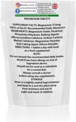 Magnesium 90 Tablets 375mg – Essential Mineral Supplement for Bone Health, Muscle Function, and Energy Production – Vegan-Friendly - Image 4