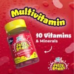 Mini Drops Jelly Beans Multivitamin - 10 Essential Vitamins & Minerals to Support Growing Bodies, Immunity & Tiredness - Strawberry No Added Sugar Gluten Free - for Children Ages 4-12 by Natures Aid - Image 3