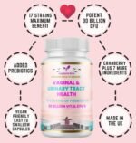 Vaginal Probiotics for Women pH Balance - Prebiotics & Probiotic Blend, Natural Vaginal Health & Urinary Tract Supplement with Cranberry, Garlic & More, Vegan, Non-GMO, Gluten-Free, 60 Caps - Image 4