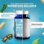 SUPERFOOD Balance - Premium Super Green Blend Capsules with Organic Spirulina, Moringa, Fenugreek, Chlorella & Antioxidant-Rich Greens - Vegan, Gluten-Free, Non-GMO Daily Greens Supplement for Energy - Image 9