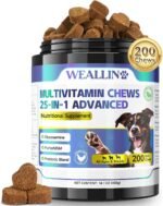 25-in-1 Multivitamin Supplements for Dogs - Multi-Vitamin Treats For Dogs Multivitamin Chewable Dog Vitamins For Heart,Skin,Coat,Natural Balance,Digestion for All Ages 200 Chews Chicken Flavor - Image 2