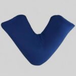 4All V Shaped Pillow With Pillowcase V Cushion for Neck Back Maternal Support Pregnancy Pillow Side Sleepers For Restful Sleep Aid Nursing Orthopedic Knee Pillow (Blue) - Image 2