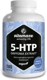 5HTP 667mg Griffonia Simplicifolia Seed Extract - 6 Months Supply -180 Vegan Capsules for Sleep and Relax Support - Natural High Strength Supplement Without Additives, German Quality - Image 2