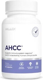 AHCC Food Supplement by Papillex - Maximum Strength - Immune Support - 20+ Human Research Studies - from Shiitake Medicinal Mushrooms - 60 Veggie Caps(1 Pack) - Image 2