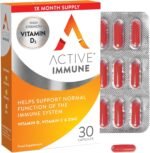Active Immune Supplement, Vitamin D3, C & Zinc, Vegan, Multivitamin with Zinc 30 Capsules, 1 Month Supply - Image 2