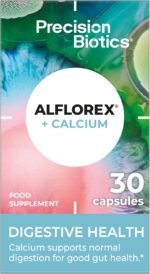 Alflorex + Calcium - Daily Gut Health Probiotics Supplement with Unique Bifidobacterium Longum Bacteria Strain 35624 + Calcium - Bacterial Cultures - 30 Capsules - Image 2