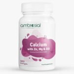 Ambrosial Calcium Magnesium Zinc with Vitamin D3 - High Potency Supplement for Bone Health, Muscles & Teeth - Highly Bioavailable Calcium Citrate Formula (Pack of 1-120 Softgels) - Image 2