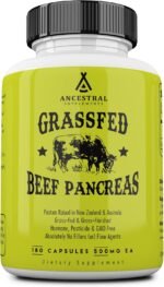 Ancestral Supplements Grass Fed Beef Pancreas Supplement, 500mg, Pancreatic Support with Proteolytic Enzymes for Digestion Support, Including Trypsin, Non-GMO, 180 Capsules - Image 2
