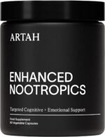 Artah Enhanced Nootropics – Vegan Brain Supplement with Ashwagandha, Magnesium Glycinate, 5-HTP & B-Complex – Natural Mood, Focus & Energy Support – 60 Capsules - Image 2