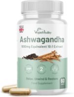 Ashwagandha High Strength 1000mg, Cortisol Reducing Supplement, Organic Ashwagandha Capsules with Black Pepper to Reduce Stress Hormones and Fatigue - Image 2