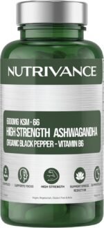 Ashwagandha High Strength 6000mg KSM 66 Organic Premium Capsules Plus Vitamin B6 & Black Pepper, Supports Sleep, Anxiety, Cortisol Levels, Boots Mood & Energy (2 Month Supply) Made in UK - Image 2
