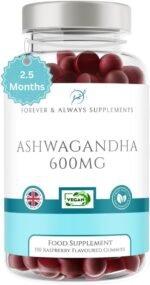 Ashwagandha High Strength Gummies (150) 1200mg per serv - Raspberry Flavoured Gummies for Adults - Sleep, Mind, Calm, Focus & Melatonin Support Supplements - Image 2