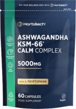 Ashwagandha KSM-66 Complex 5000mg | Enhanced with Amino Acids and B Vitamins (B1, B2, B3, B6 & B12) | Calm Formula for Men & Women | 60 Vegan Capsules | by Horbaach - Image 2