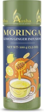 Ausha Moringa Tea 100g - Moringa + Ginger + Licorice + Lemon + Lemongrass - Immunity, Digestion - Image 2